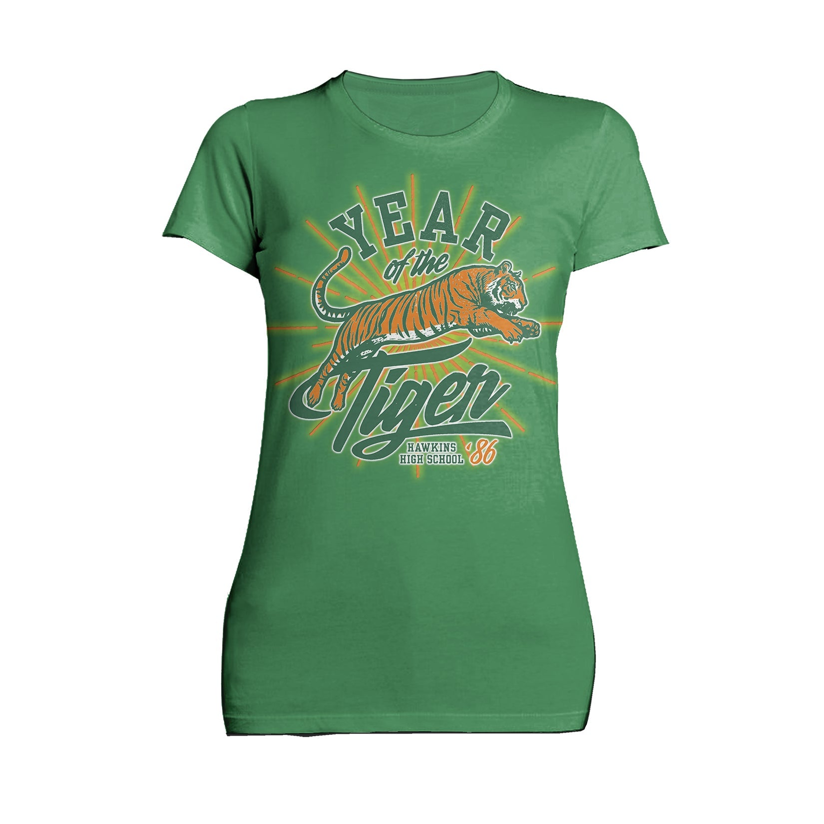 Stranger Things Hawkins High Tigers 1986 Official Women's T-Shirt