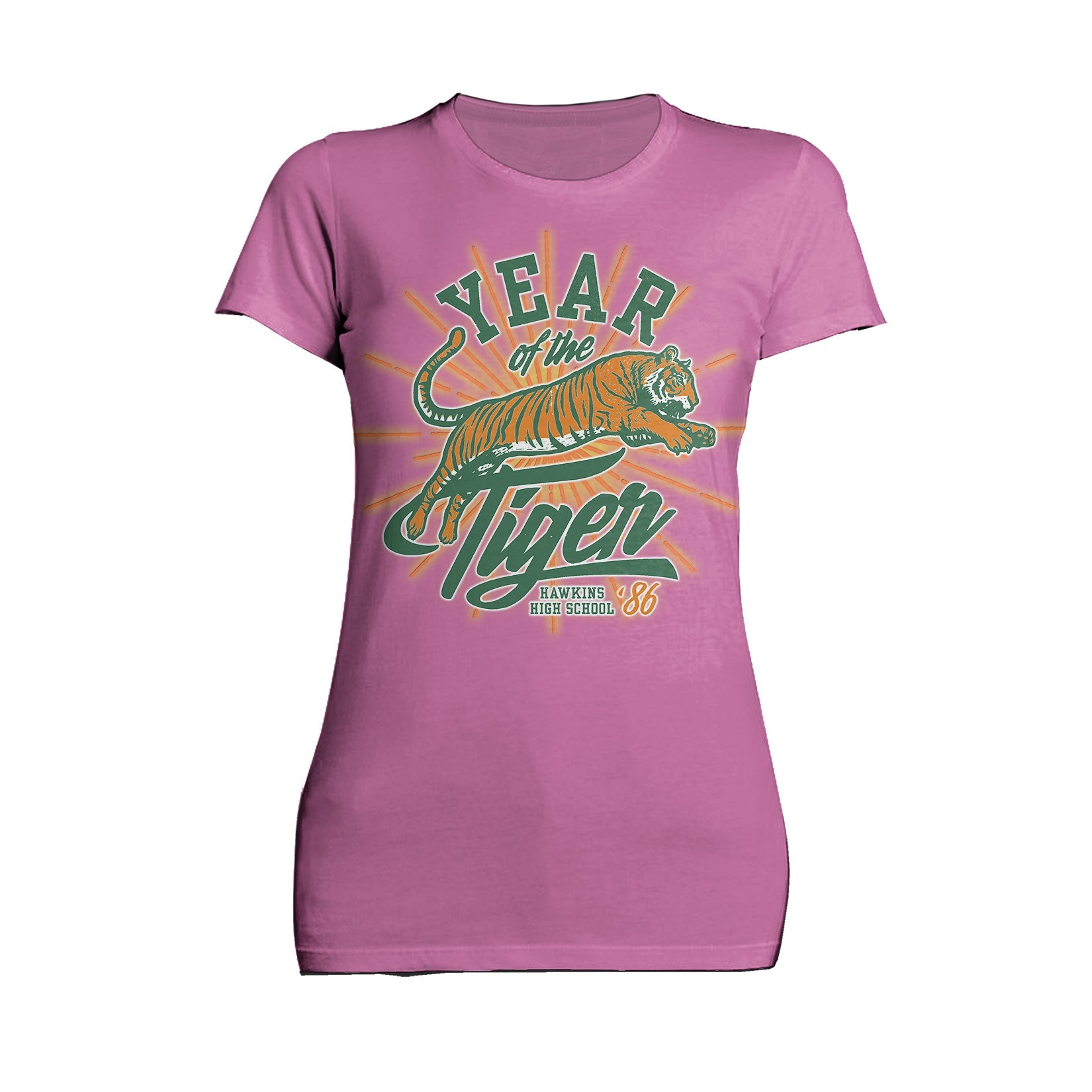 Stranger Things Hawkins High Tigers 1986 Official Women's T-Shirt