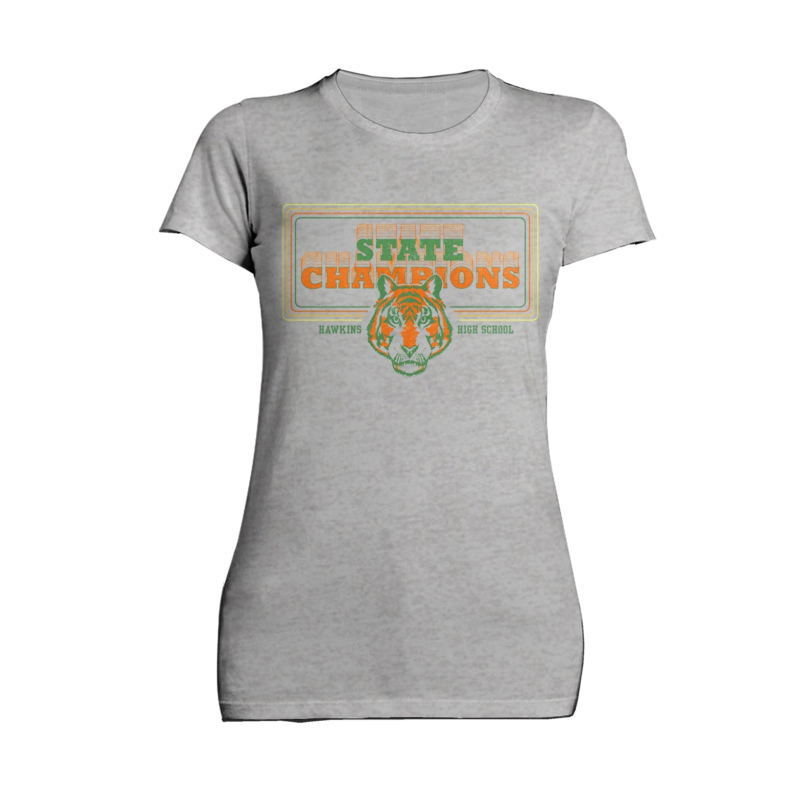 Stranger Things Hawkins High Tigers Champions Official Women's T-Shirt