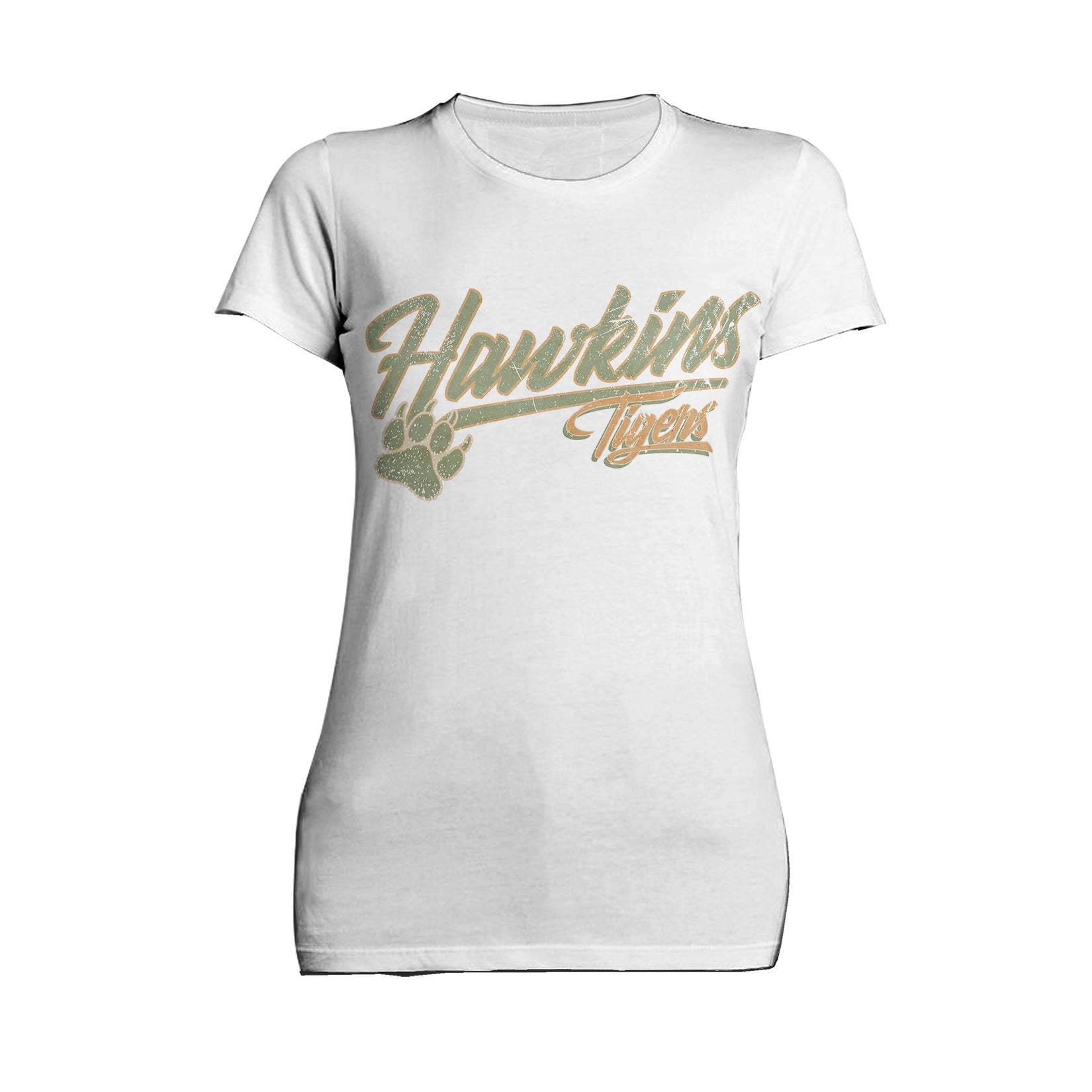 Stranger Things Hawkins Tigers Varsity Vintage Official Women's T-Shirt