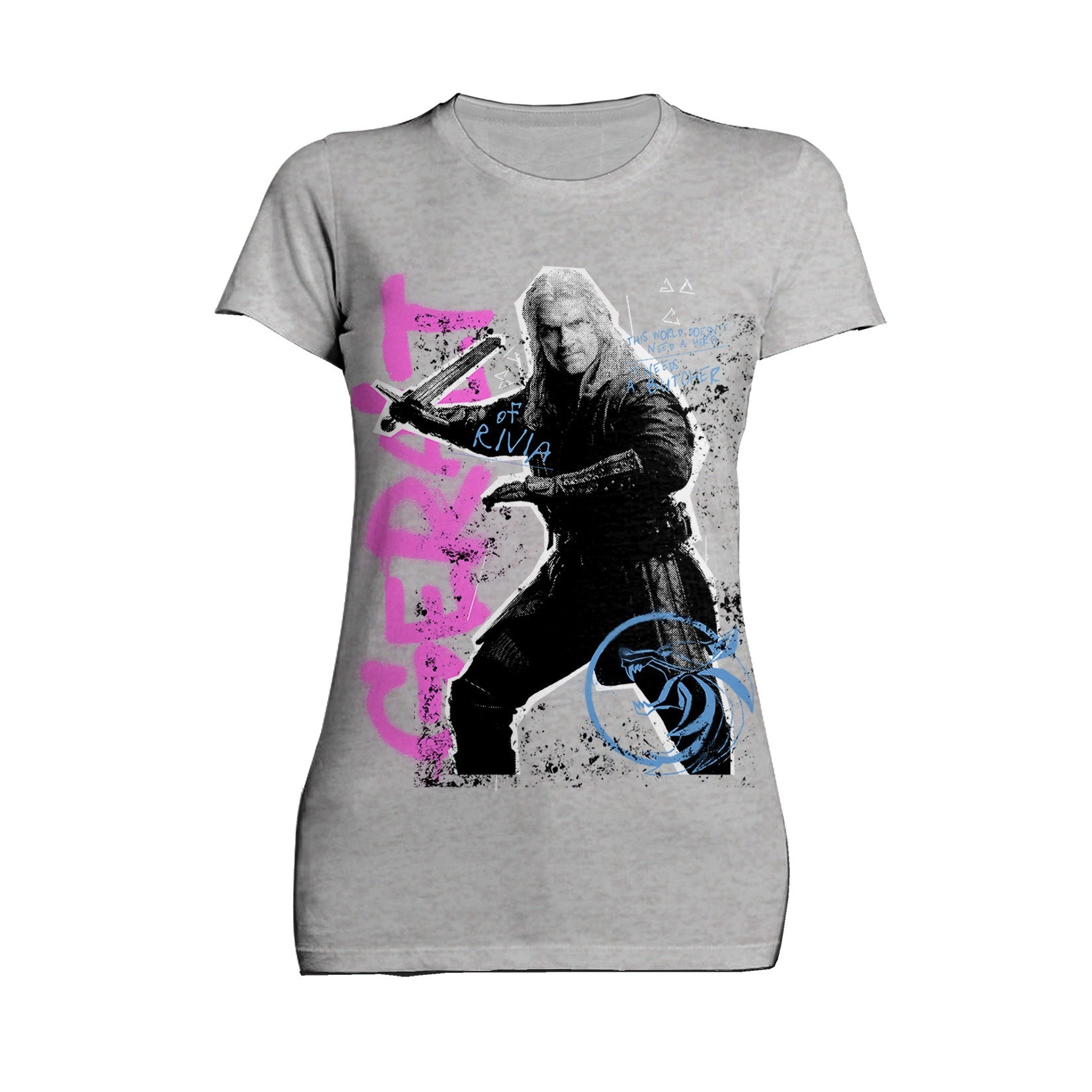 The Witcher Geralt Graffiti Slayer Official Women's T-Shirt