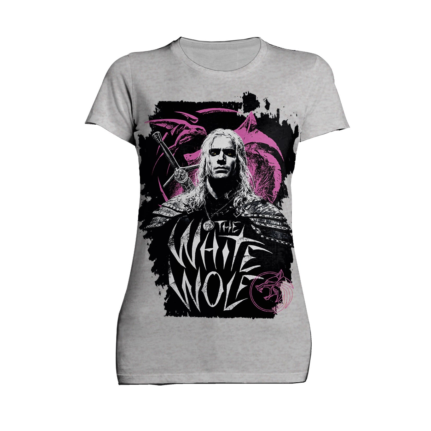 The Witcher Geralt Splash  Wolf Official Women's T-Shirt