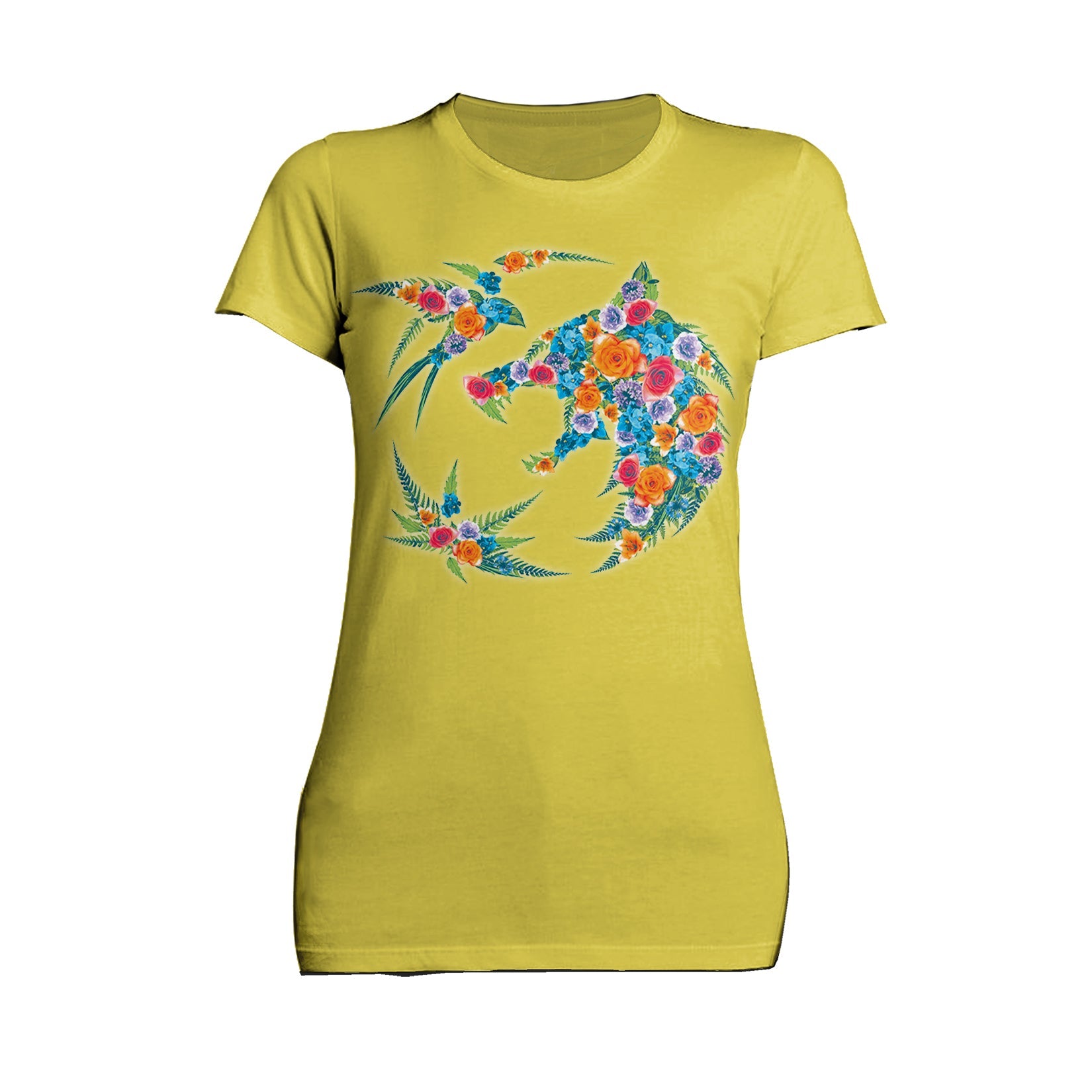 The Witcher Logo Collage Flowers Official Women's T-Shirt