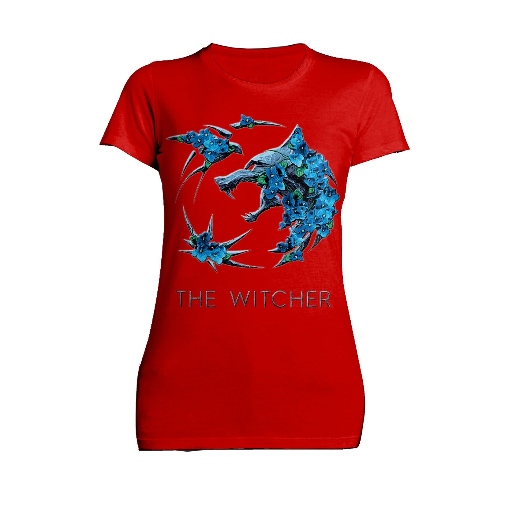 The Witcher Logo Metallic Flowers Official Women's T-Shirt