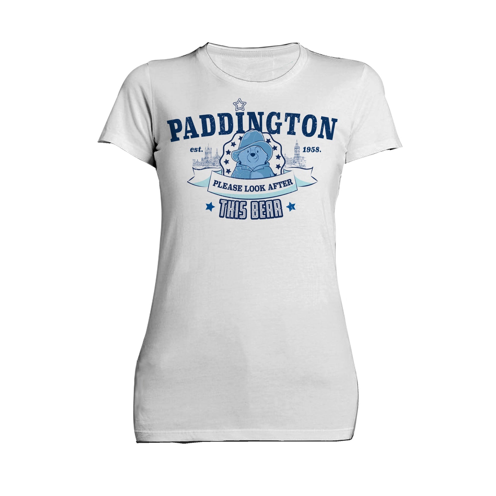 Paddington Bear Collegiate London Please Look Vintage Women's T-Shirt