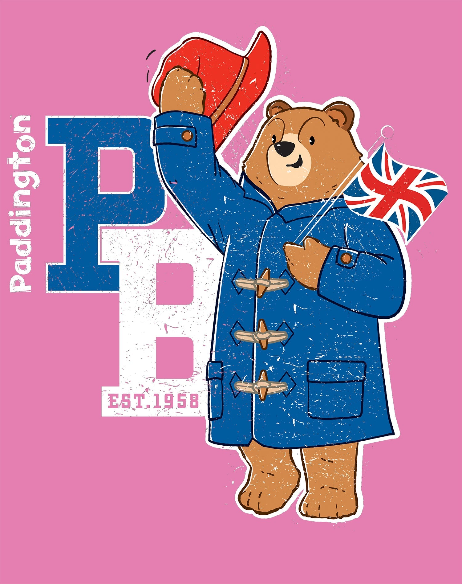 Paddington Bear Collegiate Splash Team Vintage Women's T-Shirt