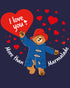 Paddington Bear Love Marmalade Red Hearts Women's T-Shirt