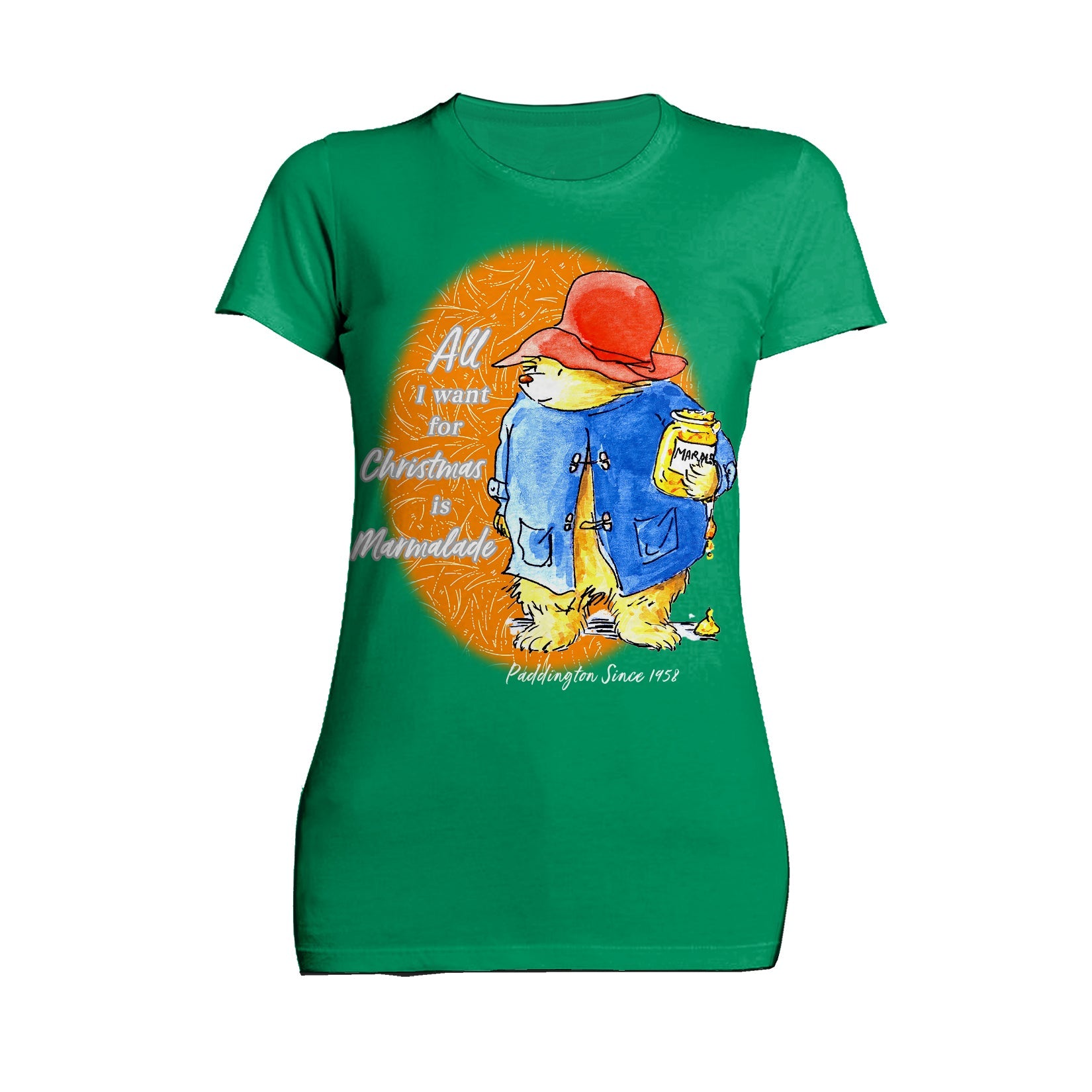 Paddington Bear Xmas All I Want For Christmas Marmalade Amor Women's T-Shirt