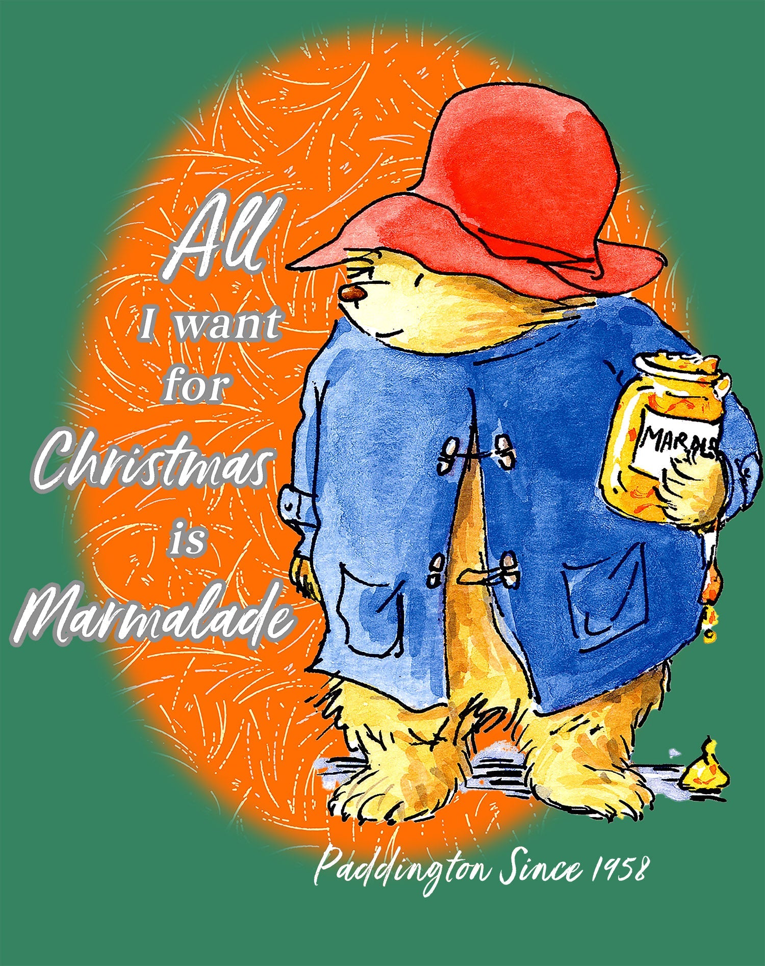 Paddington Bear Xmas All I Want For Christmas Marmalade Amor Women's T-Shirt