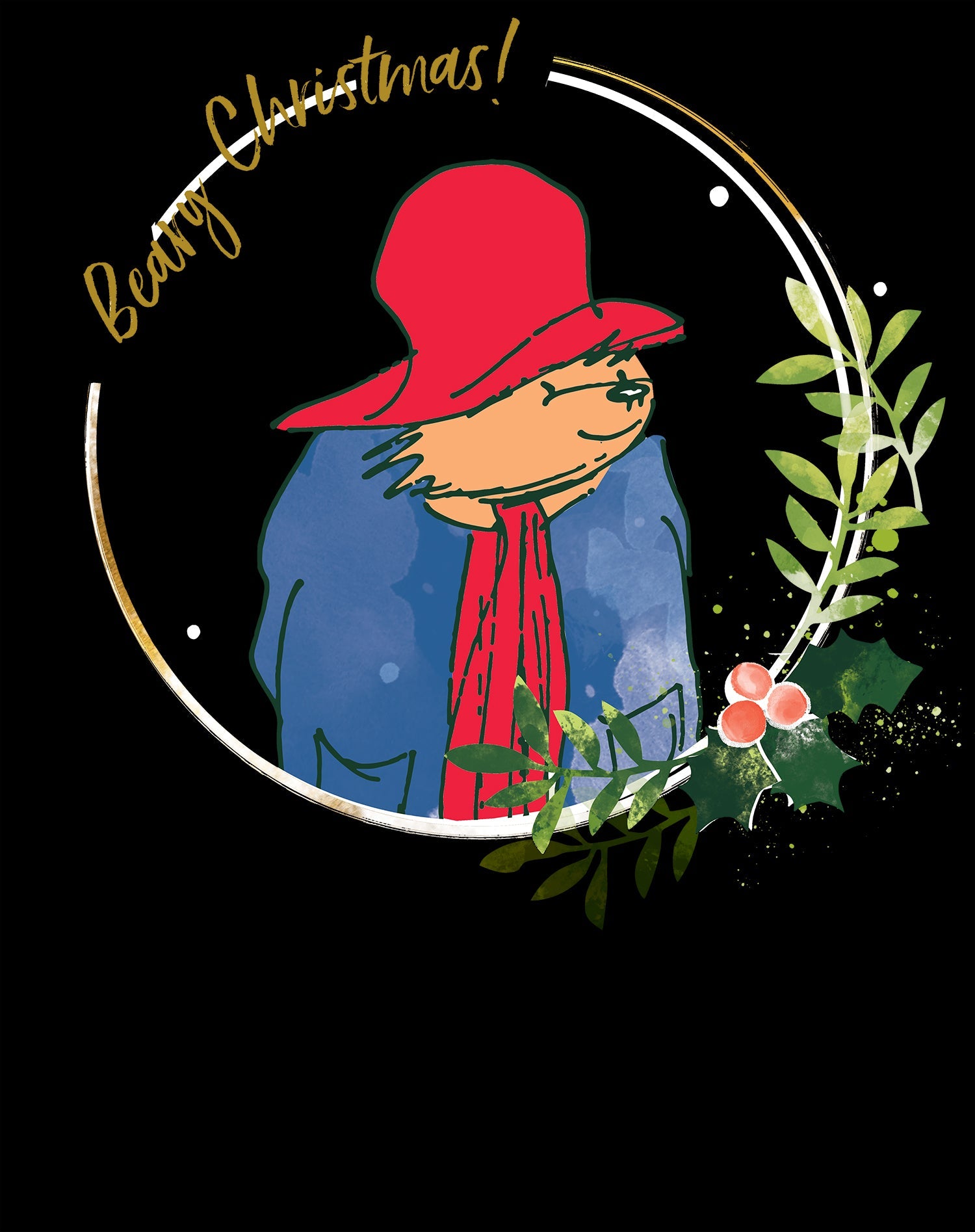 Paddington Bear Xmas Beary Christmas Merry Mistletoe Meme Women's T-Shirt