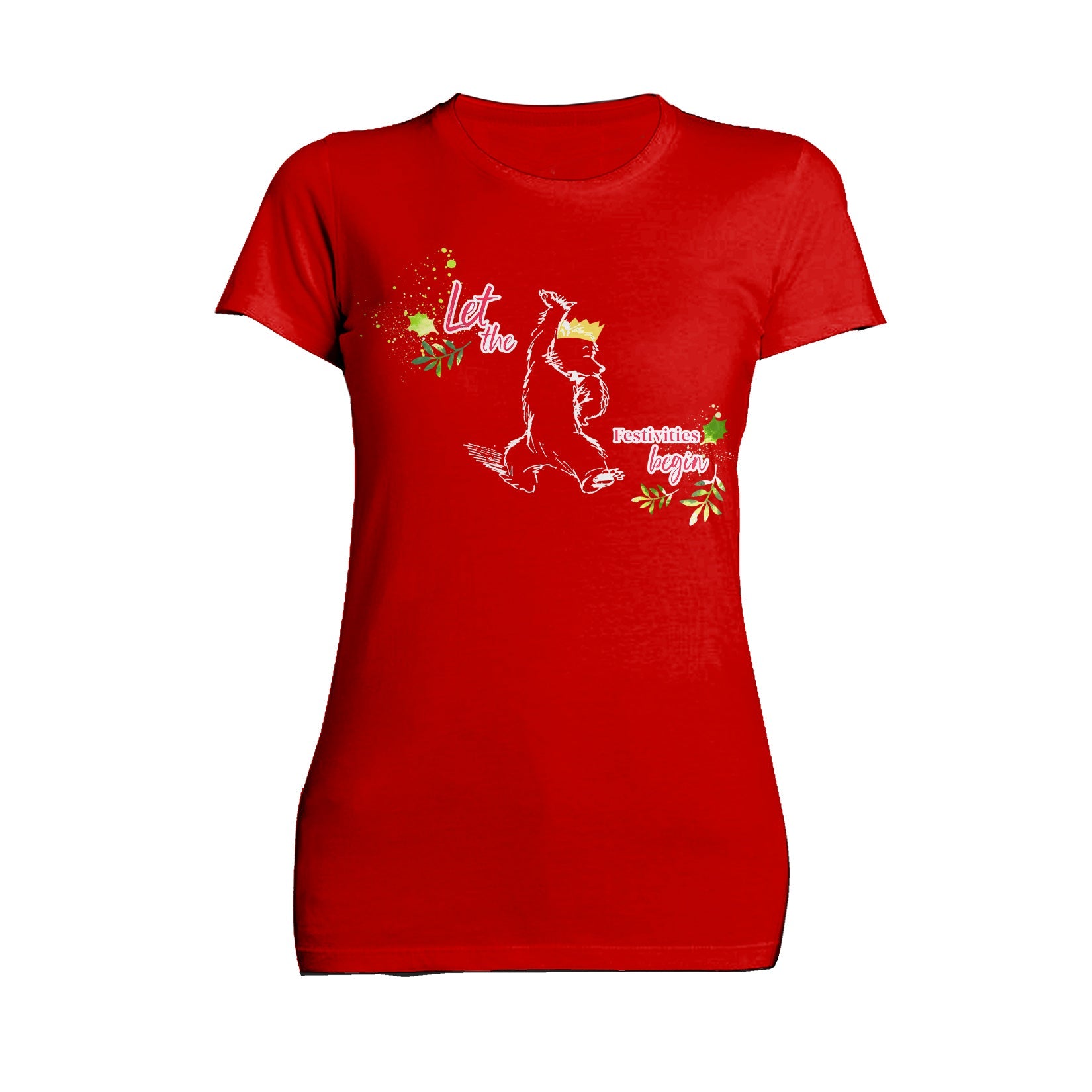 Paddington Bear Xmas Festivities Holly Berry Crown Christmas Women's T-Shirt