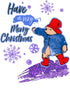 Paddington Bear Xmas Splash Love Christmas Snowflake Bling Women's T-Shirt