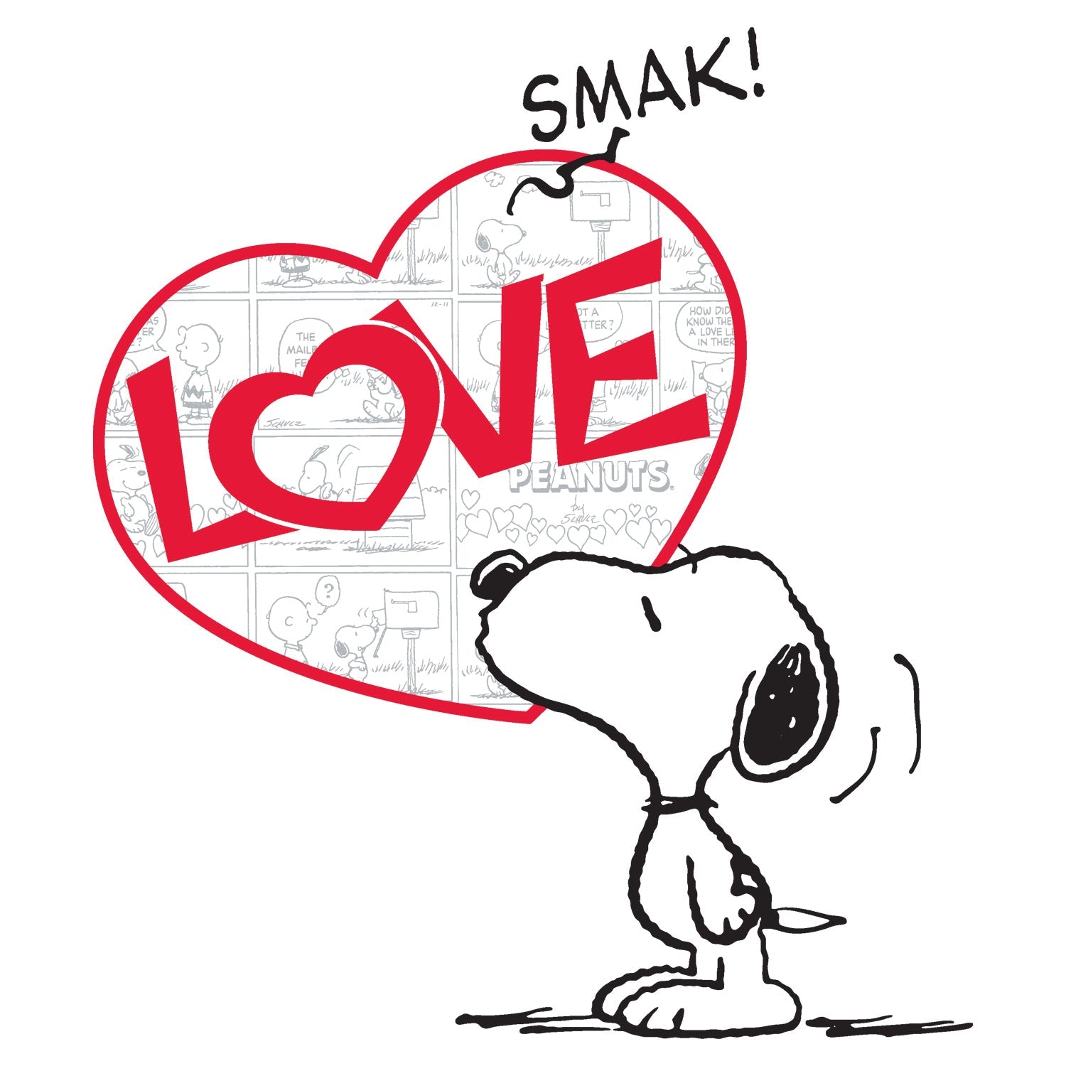Peanuts Snoopy Comic Love Smak Official Women's T-shirt