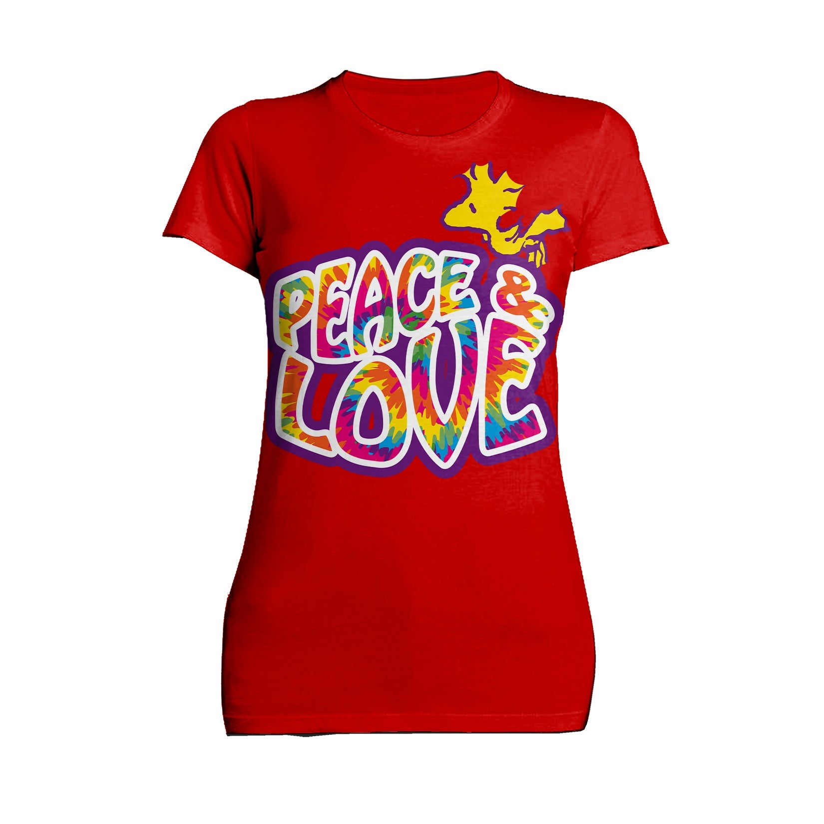 Peanuts Woodstock Peace Love Official Women's T-shirt