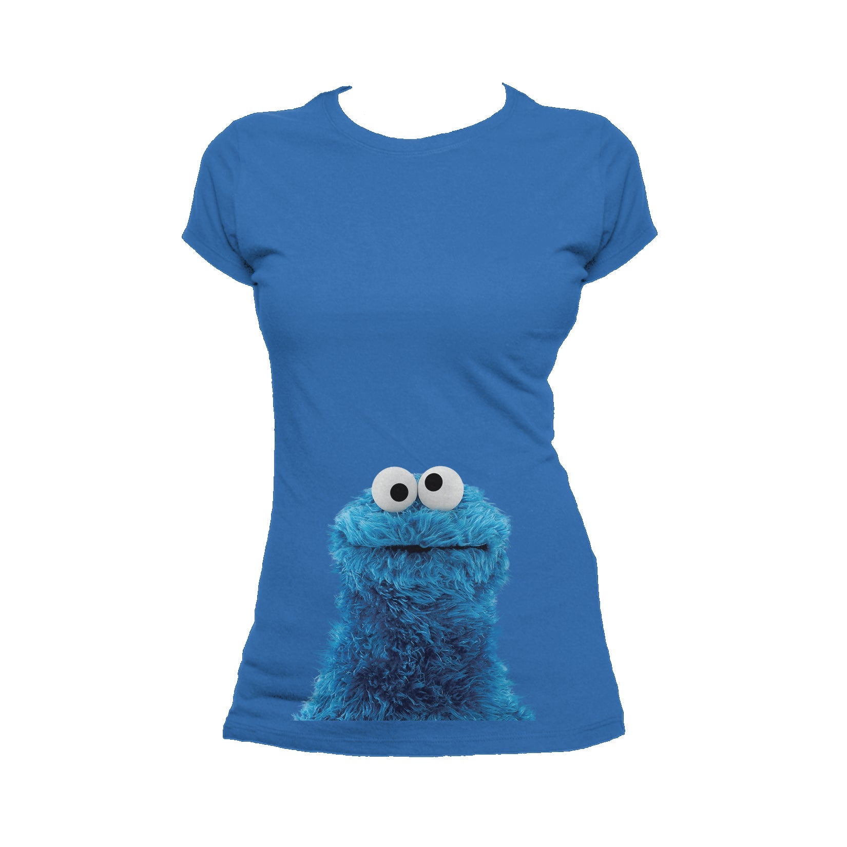Sesame Street Cookie Monster Photo Head Official Women's T-Shirt ()