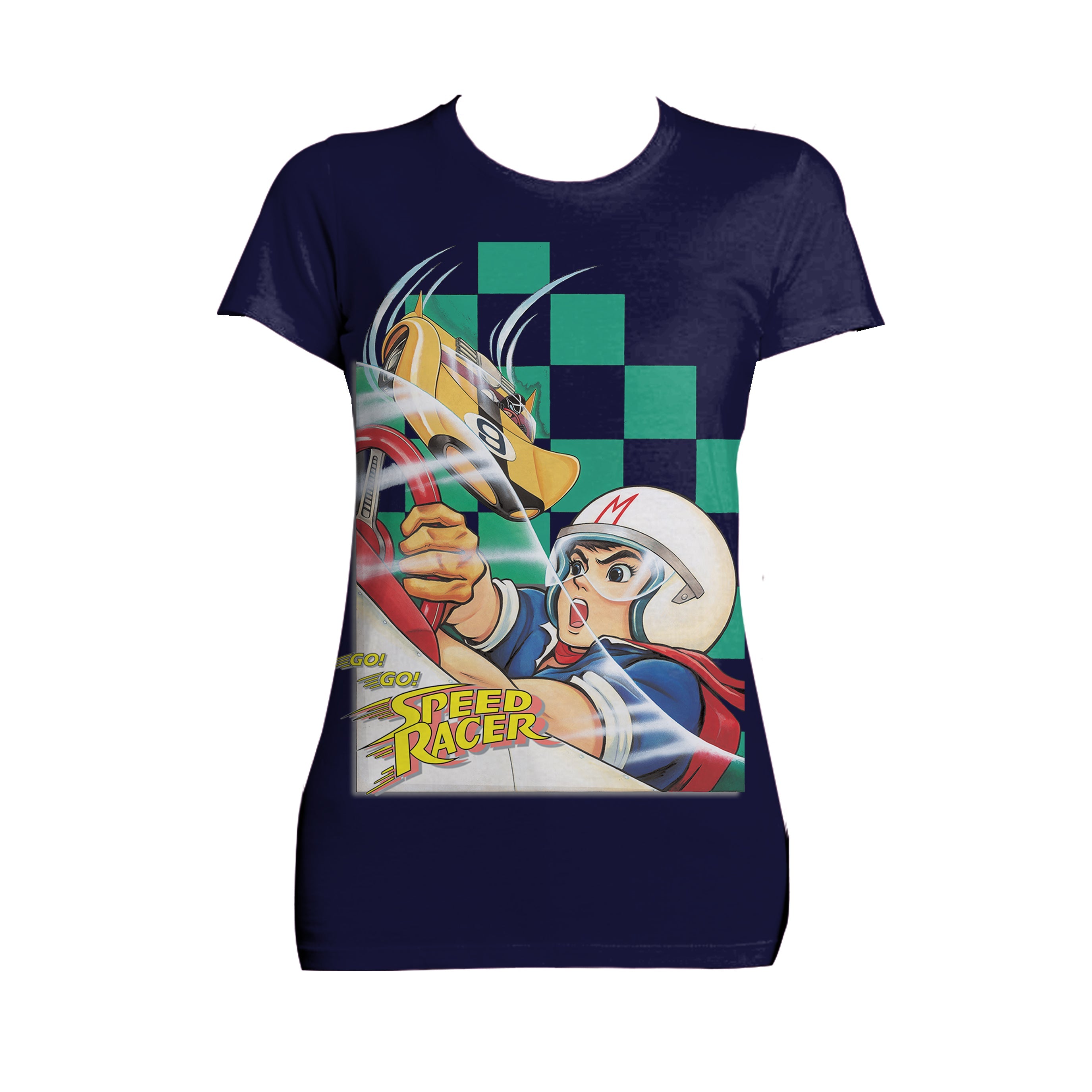 Speed Racer Checkered Green Official Women's T-shirt ()