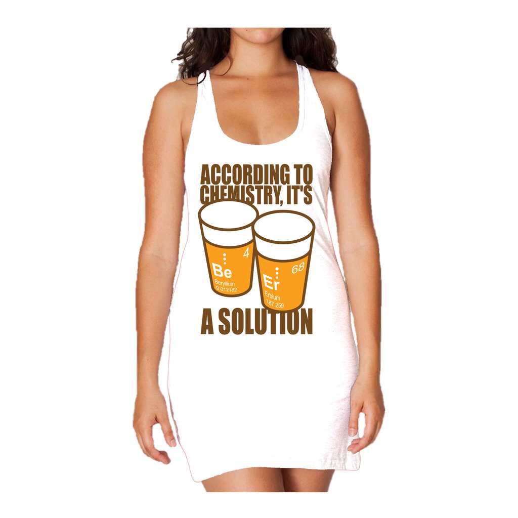 Weird Science Be-Er: It's A Solution Official Women's Long Tank Dress ()