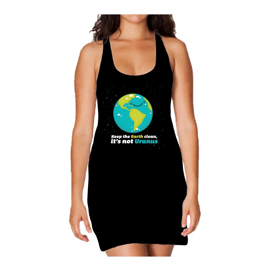Weird Science Keep The Earth Clean It's Not Uranus Official Women's Long Tank Dress ()