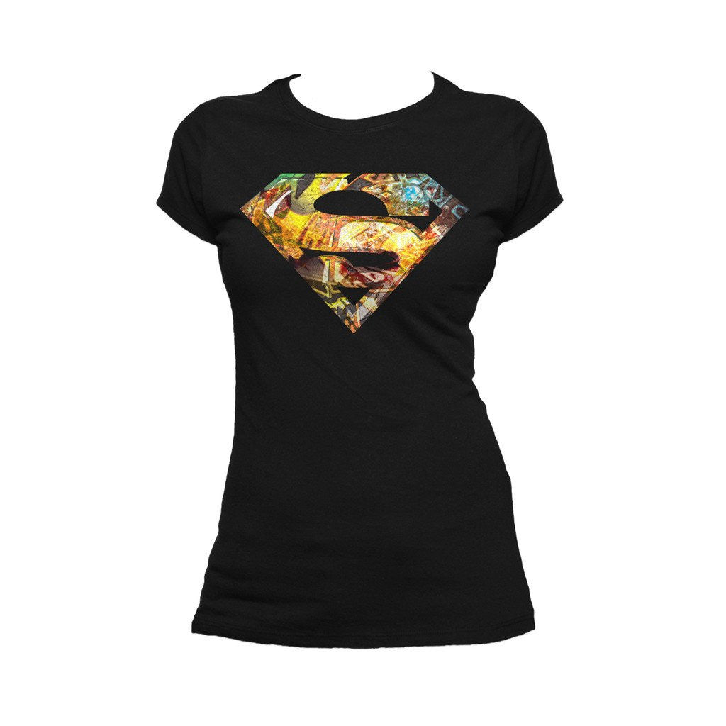 DC Comics Superman Logo Mural Official Women's T-shirt ()