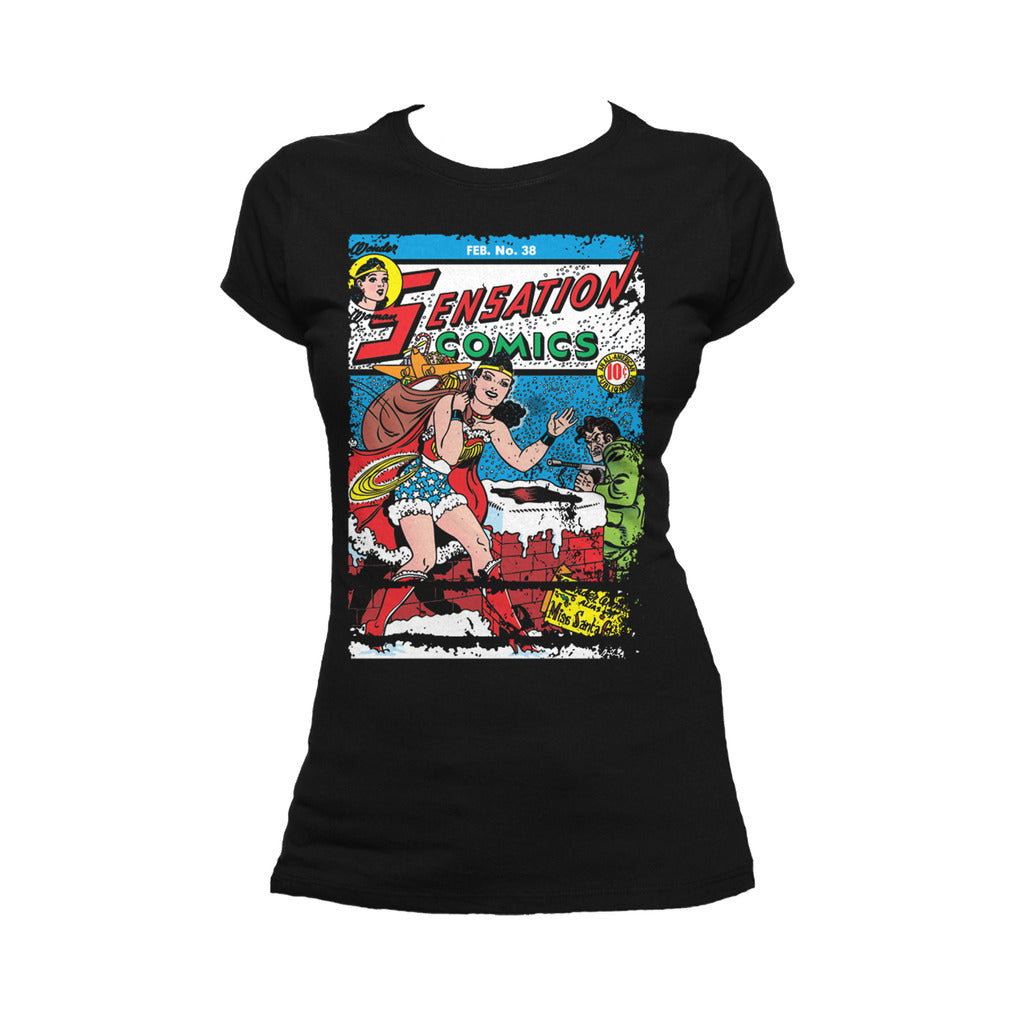 DC Comics Wonder Woman Cover 38 Xmas Official Women's T-shirt ()