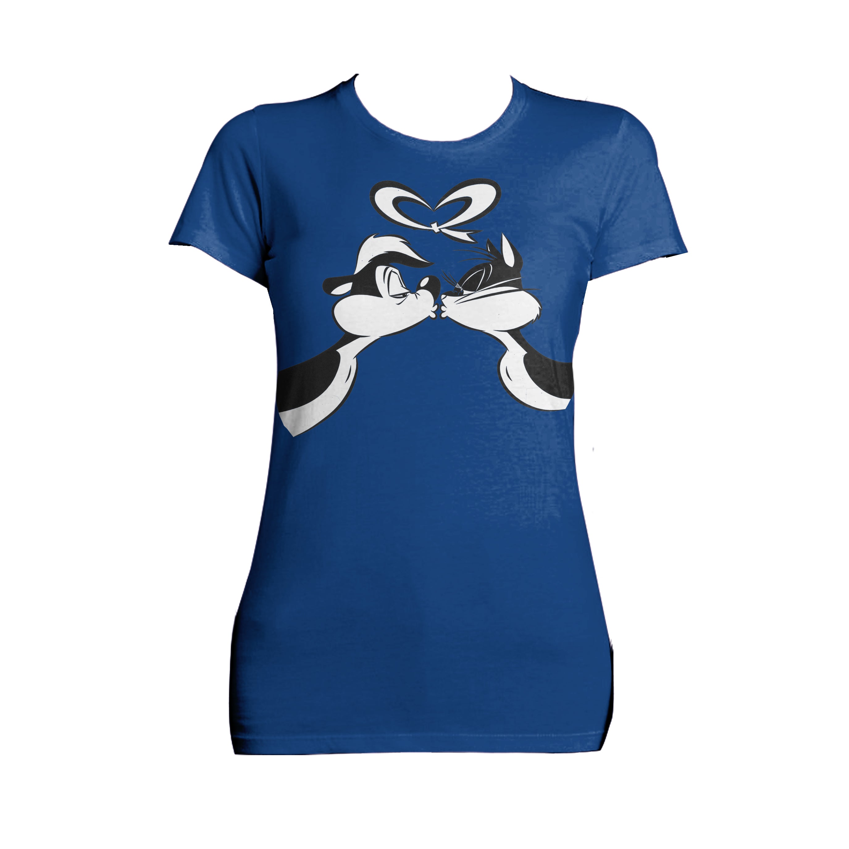 Looney Tunes Pepe Le Pew Valentines Kiss Official Women's T-Shirt ()