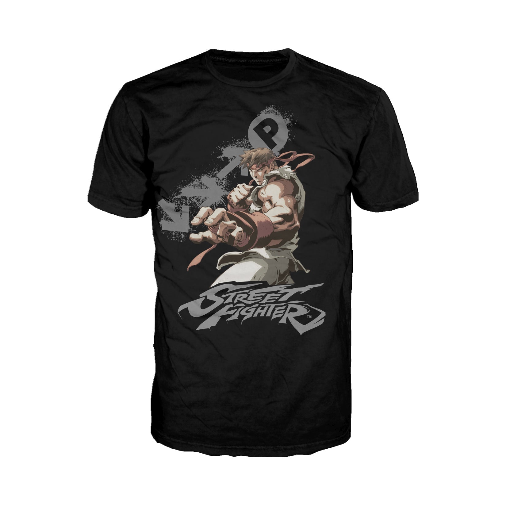 Street Fighter Ryu Portrait Fireball Official Men's T-Shirt ()