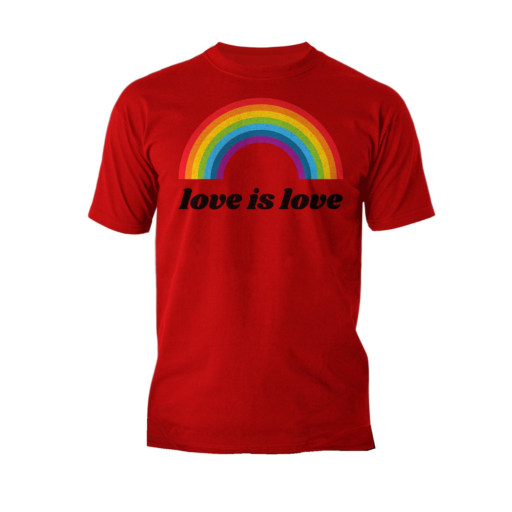 Vintage Valentine Rainbow Love Is Love Men's T-shirt