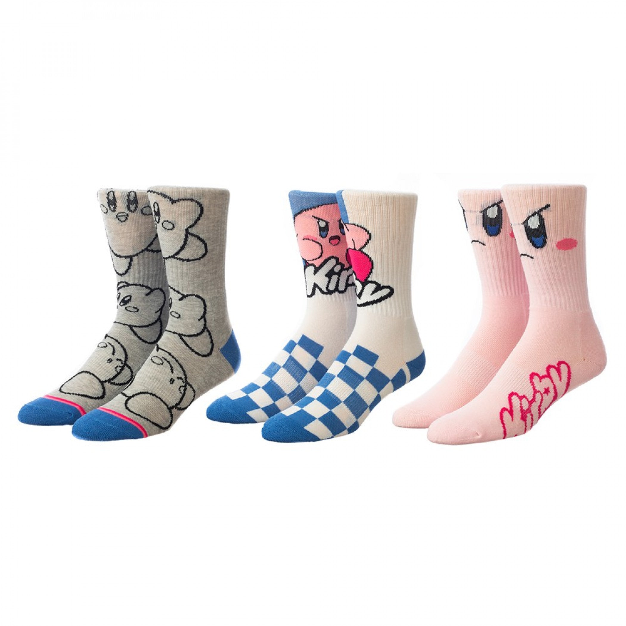 Nintendo Kirby 3-Pair Pack of Women's Casual Crew Socks