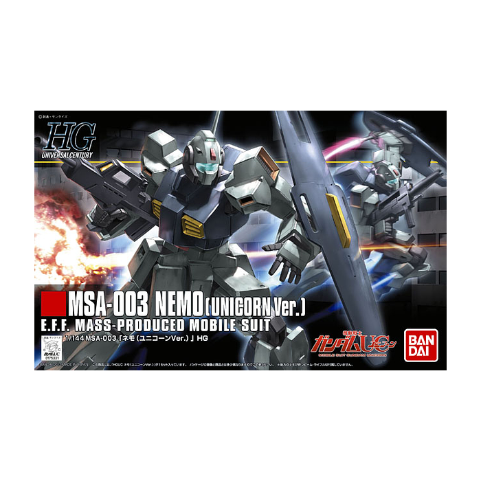 Gundam UC (Unicorn) 1/144 HGUC MSA-003 NEMO (UNICORN VER.)