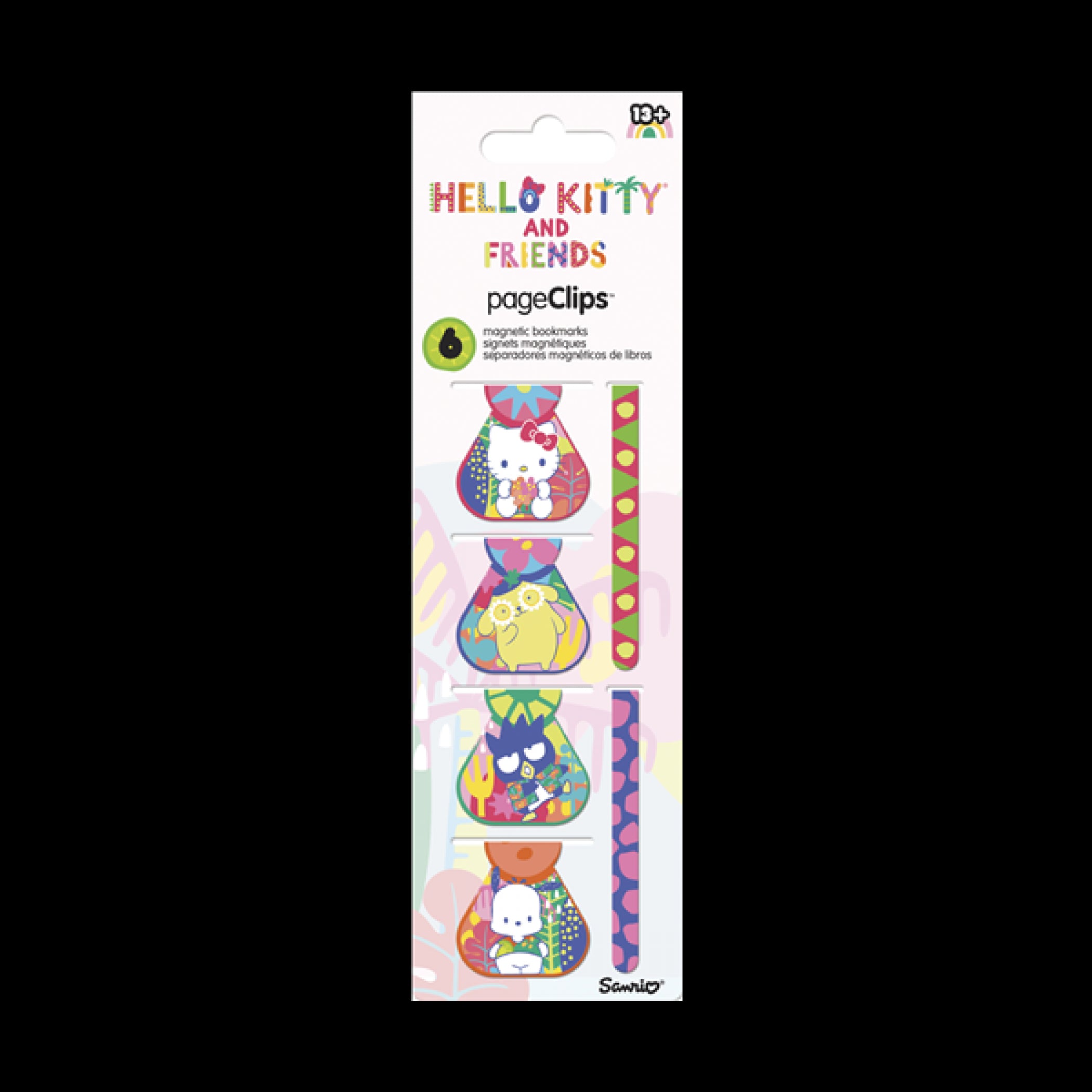 Hello Kitty and Friends Sanrio 6-Pack Magnetic Bookmark Clips