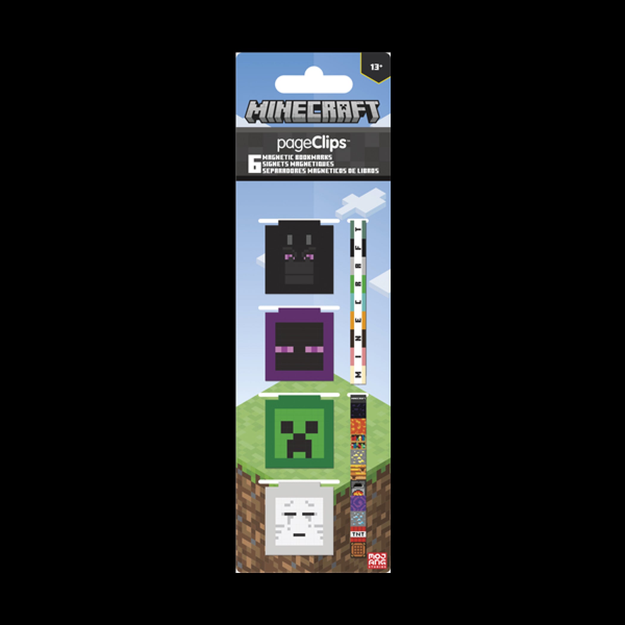 Minecraft Mobs 6-Pack Magnetic Bookmark Clips