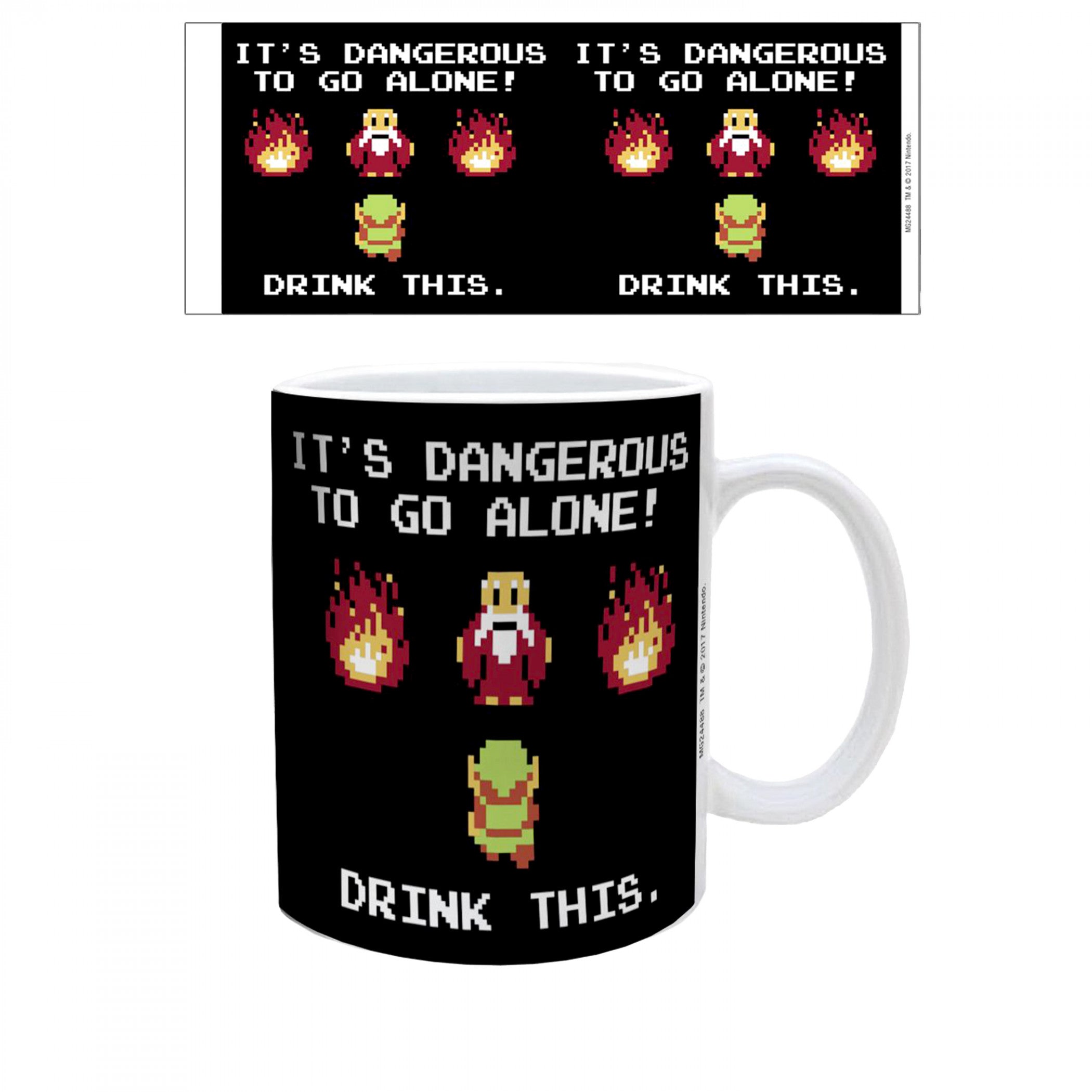 Zelda It's Dangerous To Go Alone Drink This 11 oz. Ceramic Mug