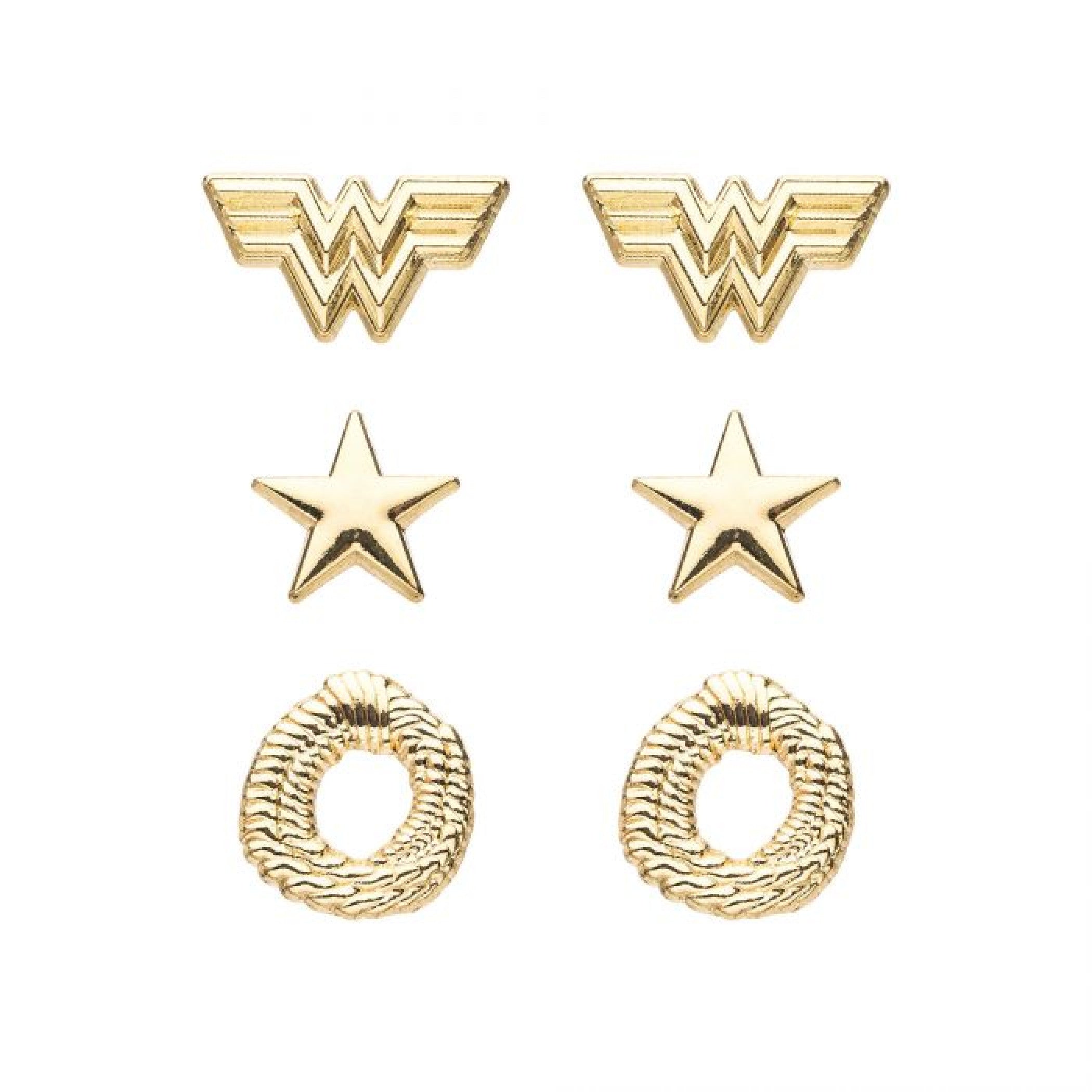 DC Comics Wonder Woman 1984 Stainless Steel Earrings Set