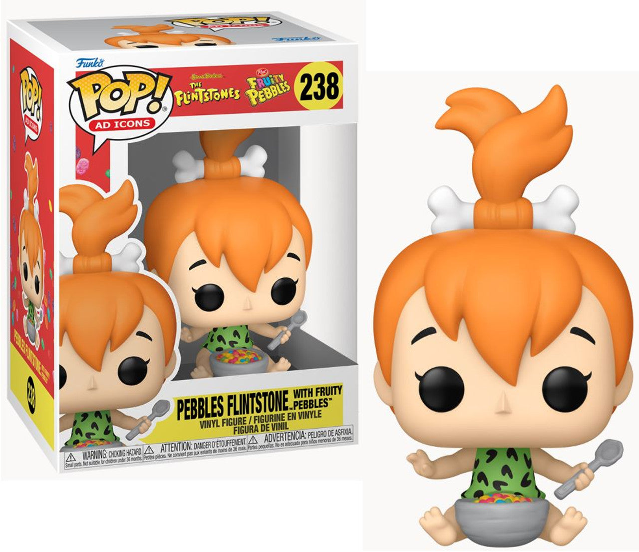 Fuity Pebbles Pop! Ad Icon Pebbles Flintstone