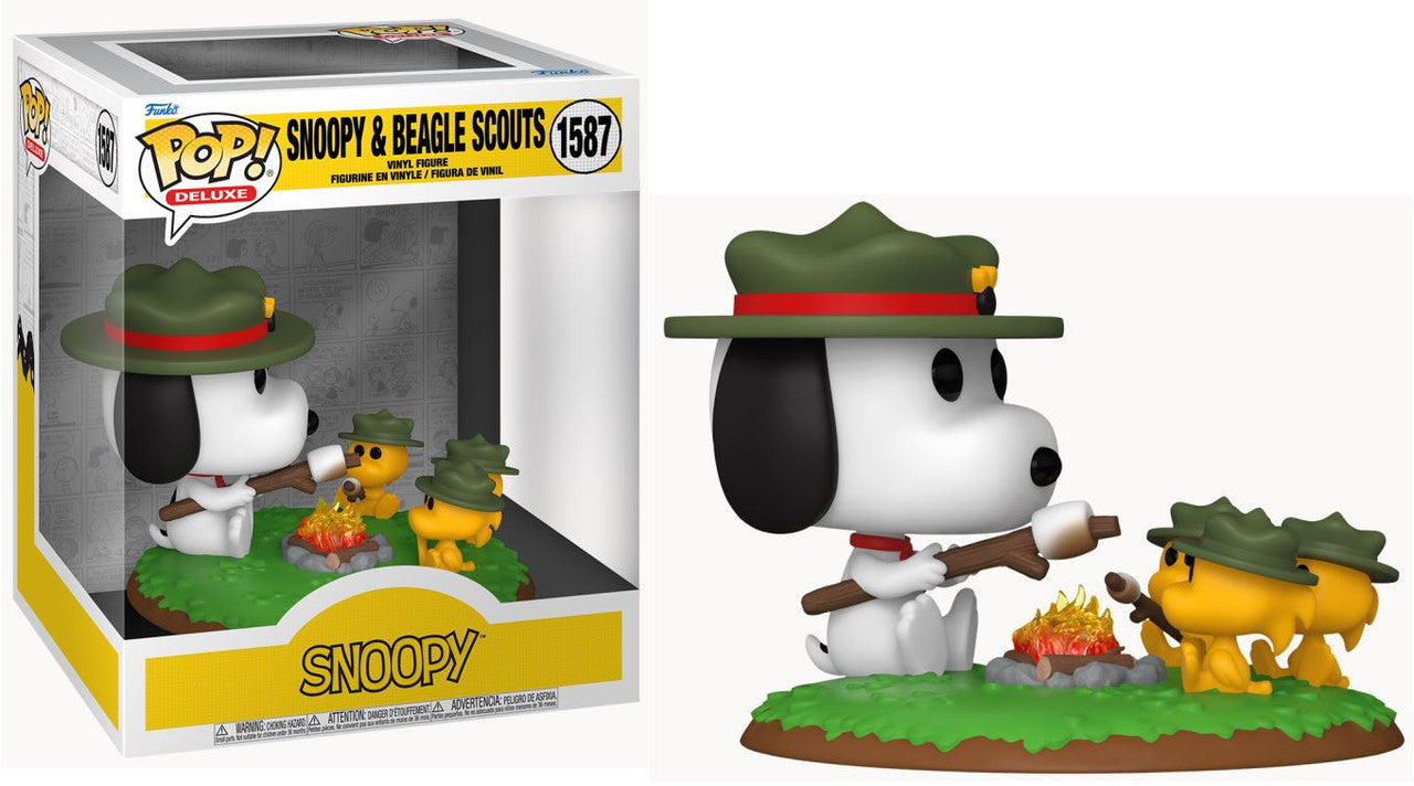 Peanuts Deluxe Pop! Snoopy w/Beagle Scouts Camping