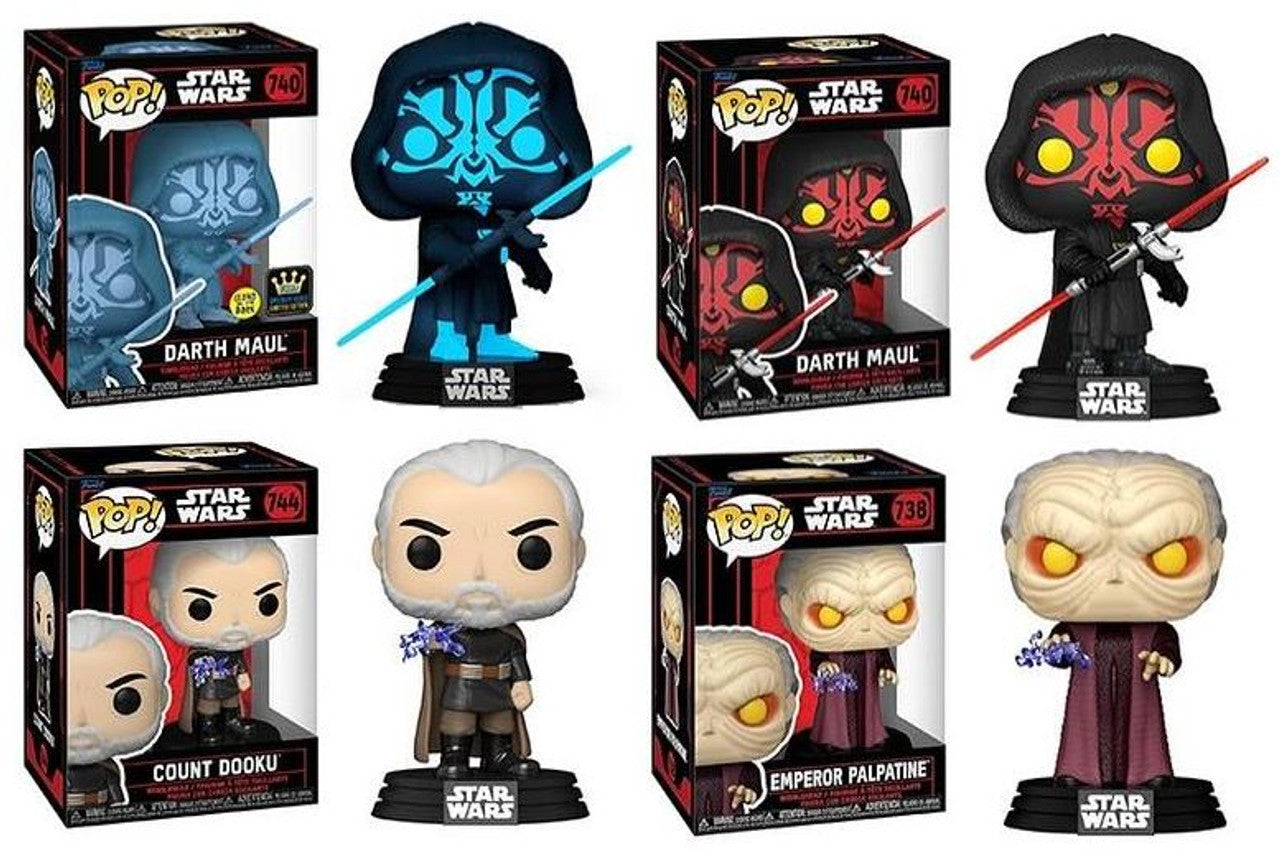 Pop! Complete Set 4 w/SS Exclusive Star Wars Darkside