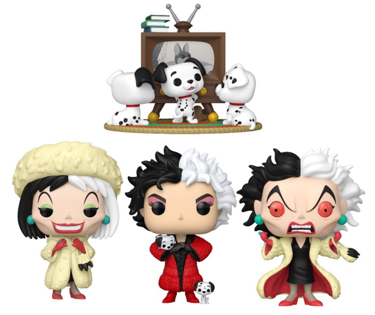 Pop! Complete Set 4 w/CHASE 101 Dalmatians Disney