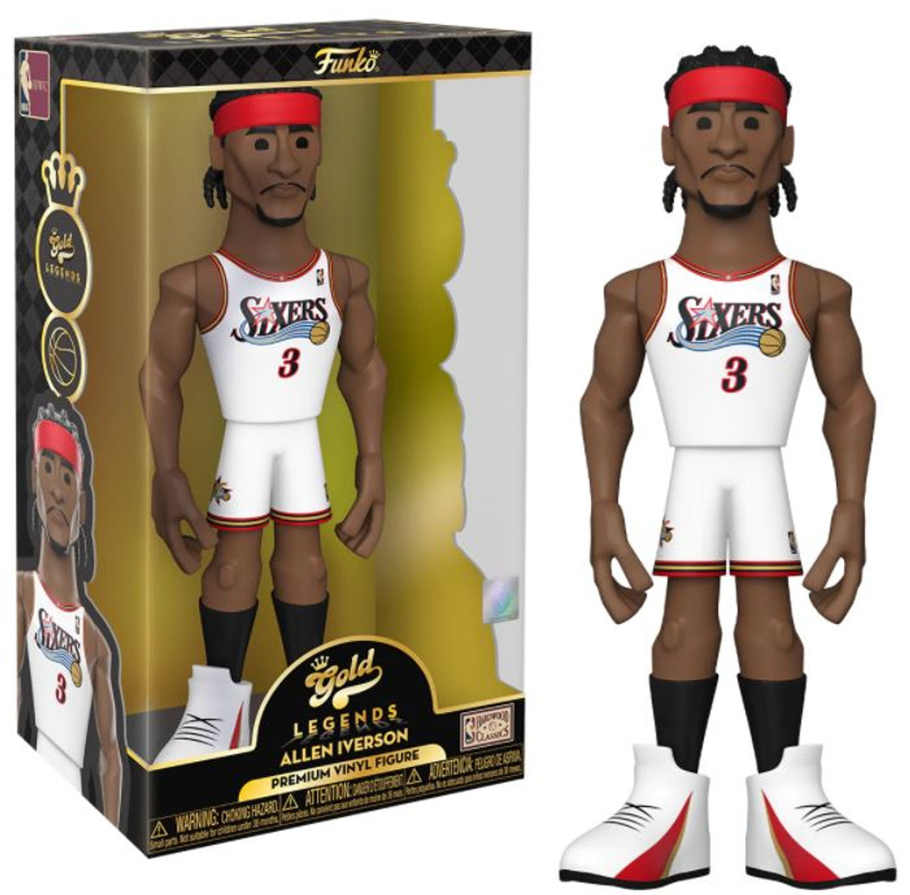 Gold NBA Legends 12" Allen Iverson Philadelphia 76ers