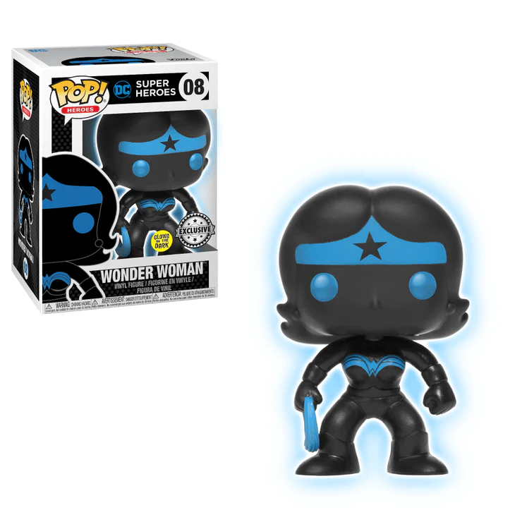 Pop! Heroes DC Super Heroes Wonder Woman Silhouette Glow in the Dark Exclusive