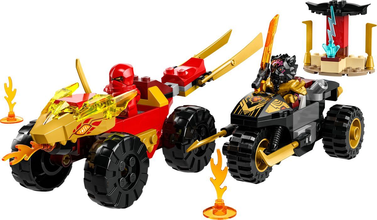LEGO NINJAGO Kai and Ras's Car and Bike Battle
