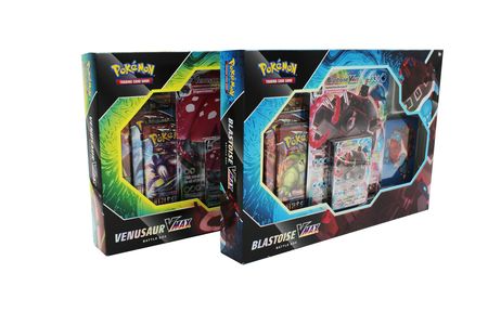 Pokemon Blastoise & Venusaur VMAX Battle Box Pair