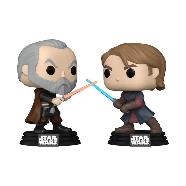 Pop Vinyl Star Wars Clone Wars Dooku vs Anakin 2 Pack International Exclusive