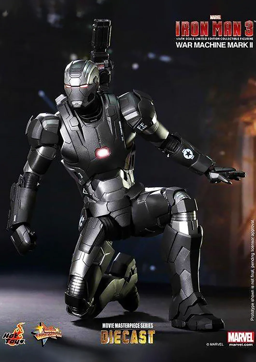 MARVEL IRON MAN 3 WAR MACHINE MARK II DIECAST SERIES 1/6 SCALE