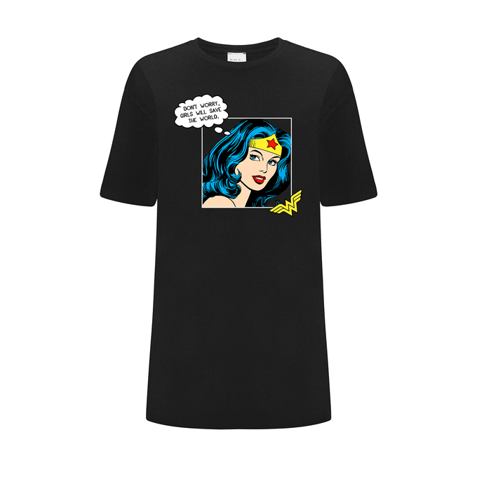 Wonder Woman DC Black OVERSIZE T-shirt