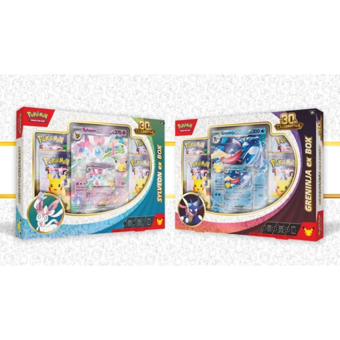 Pokemon 30th Celebration Sylveon ex and Greninja ex 2-Box Lot