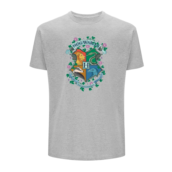 Harry Potter Hogwarts Arms Gray T-shirt