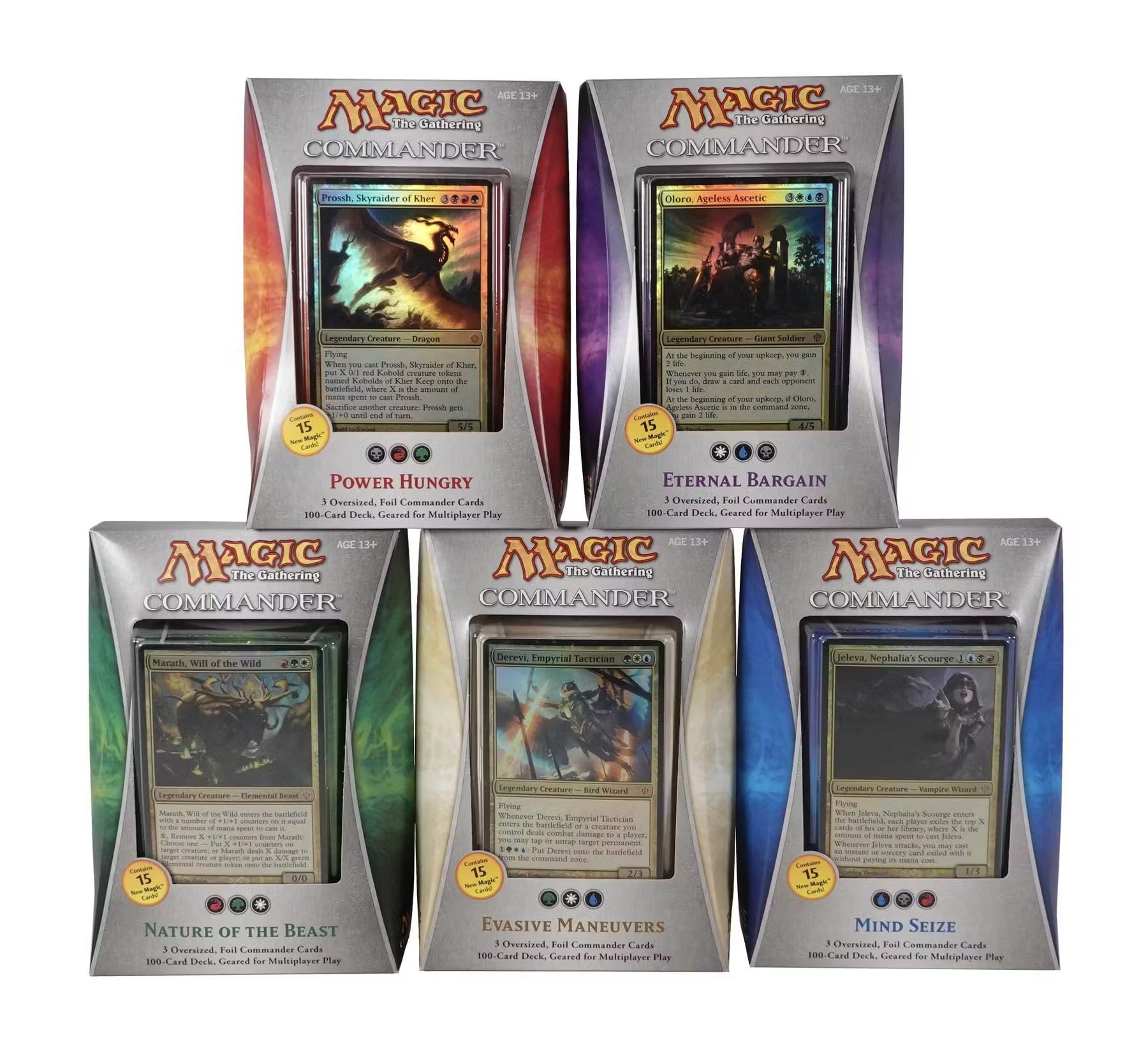 Magic the Gathering 2013 Commander Decks Set of 5