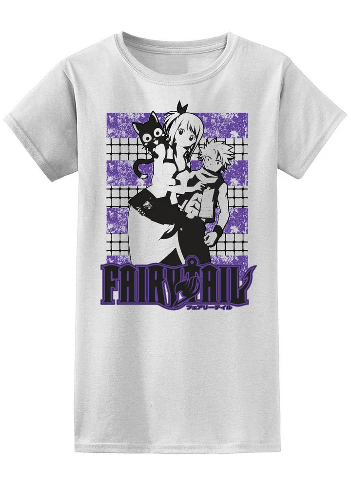 Fairy Tail Happy Lucy Heartfilia & Natsu Dragneel Jr T-Shirt