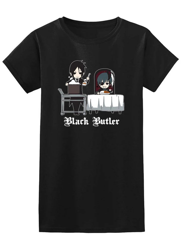 Black Butler Sebastian Michaelis & Ciel Phantomhive Eating Jr T-Shirt