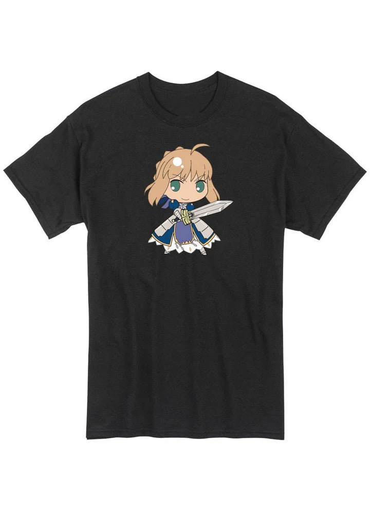 Fate/stay night SD Saber Men's Screen Print T-Shirt